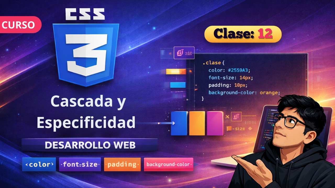 📏 Cascada, Especificidad y Unidades de Medida en CSS | Clase 12 👉 Curso Desarrollo Web 2026