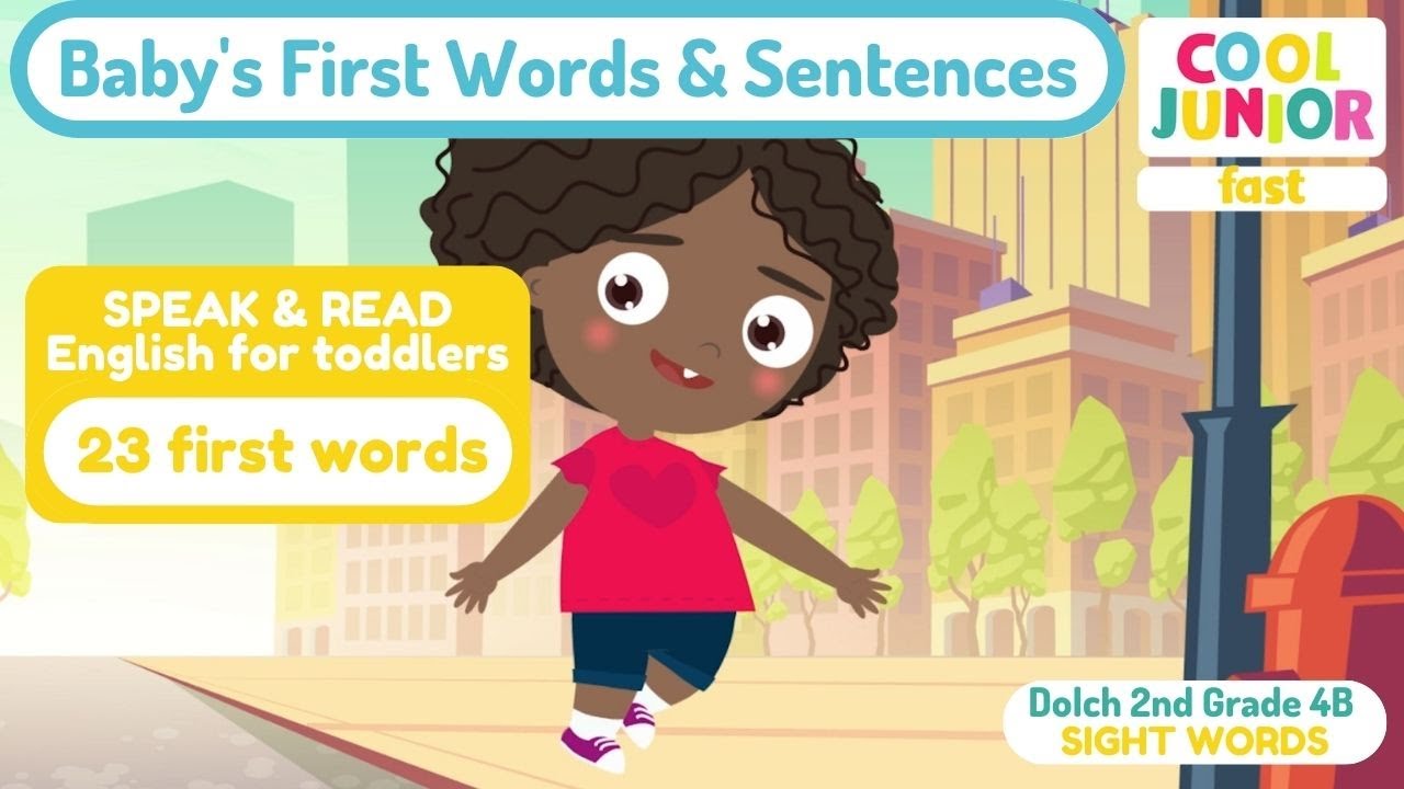 Babies First Words & Phrases in English | Toddler Learning Videos | Sight Word Songs | Cool Junior