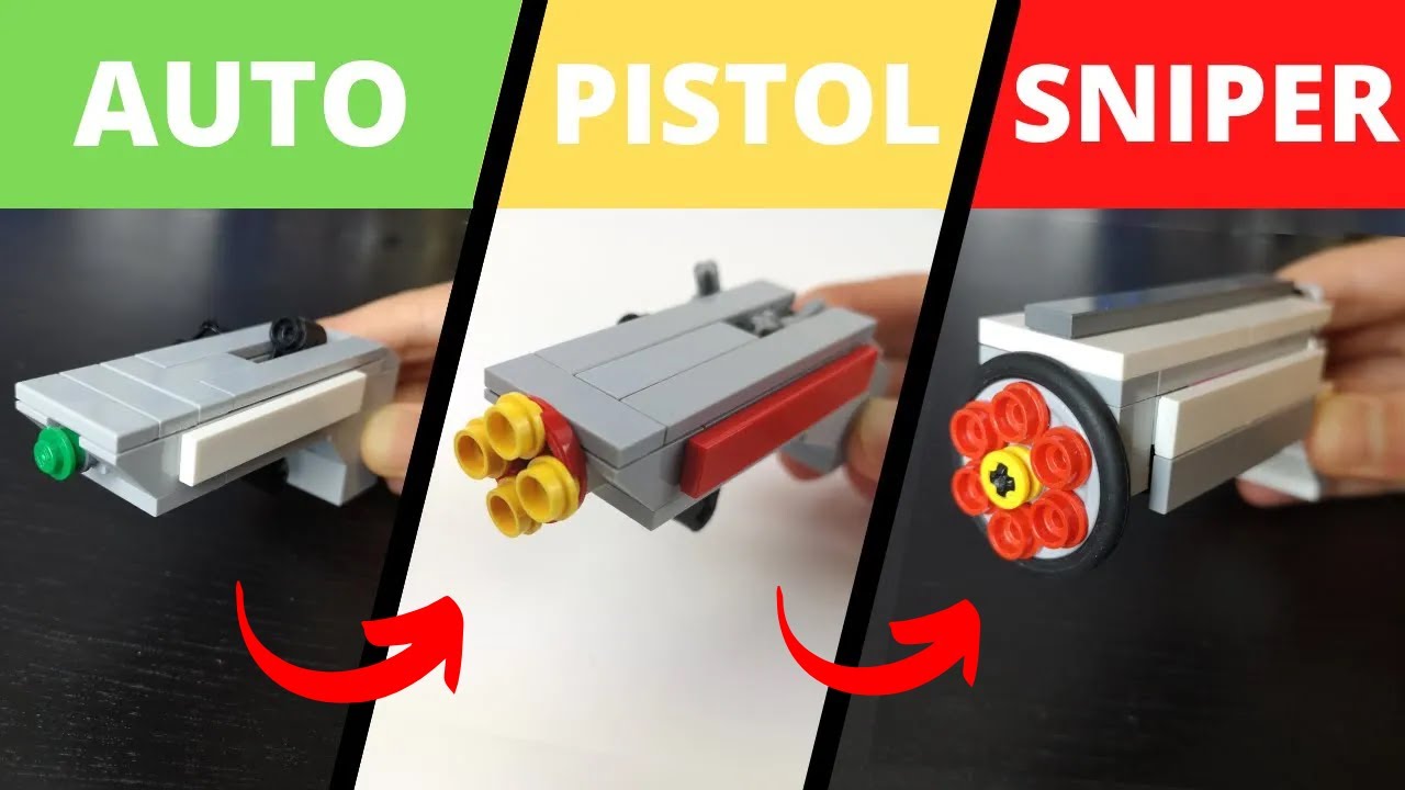How to make 3 mini Lego Guns!!