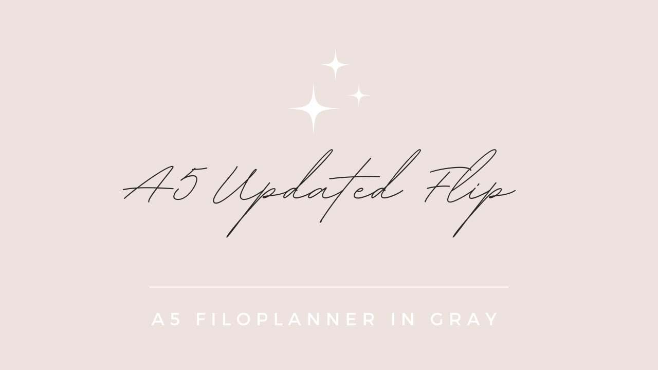 A5 updated flip using Filoplanner!