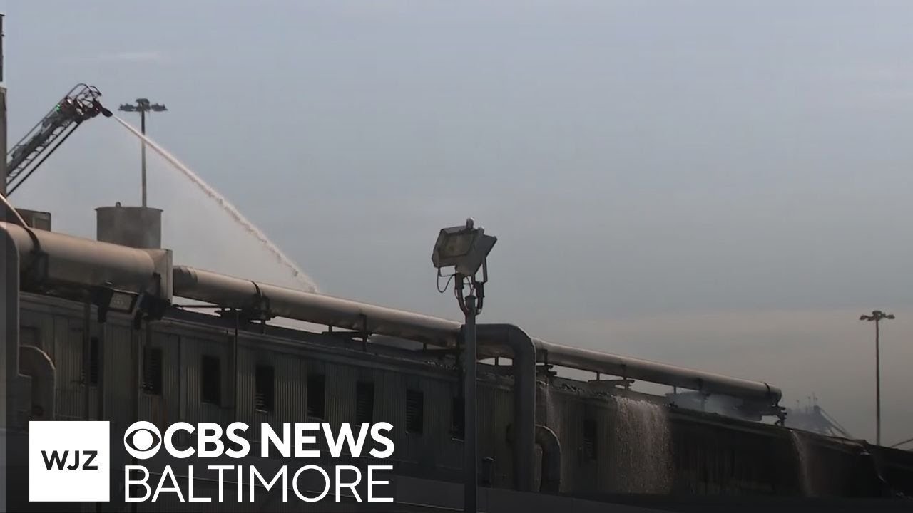 Firefighters respond to 4-alarm fire in Baltimore Canton industrial area