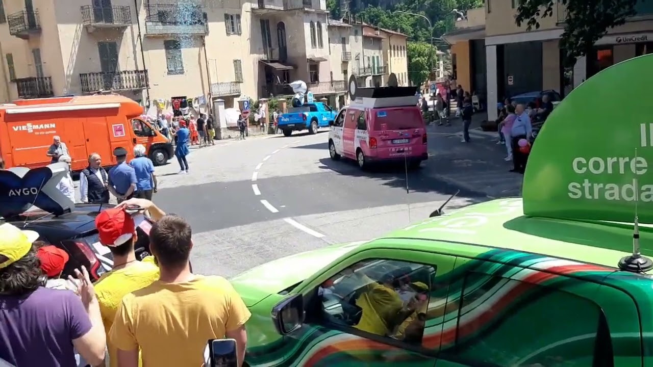 The Giro d'italia caravan in Ormea (2022)
