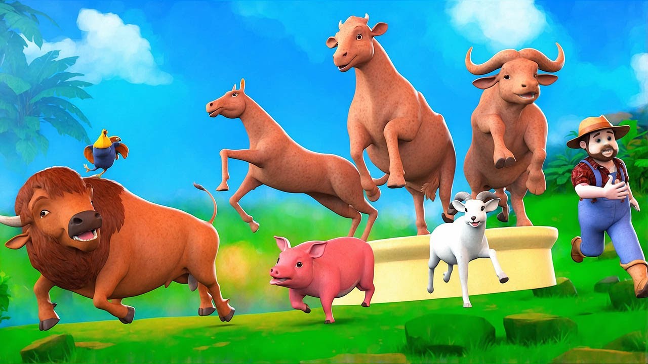 Magical Farm Diorama 🐮🐎🐃 Funny Cow, Horse & Buffalo Adventures