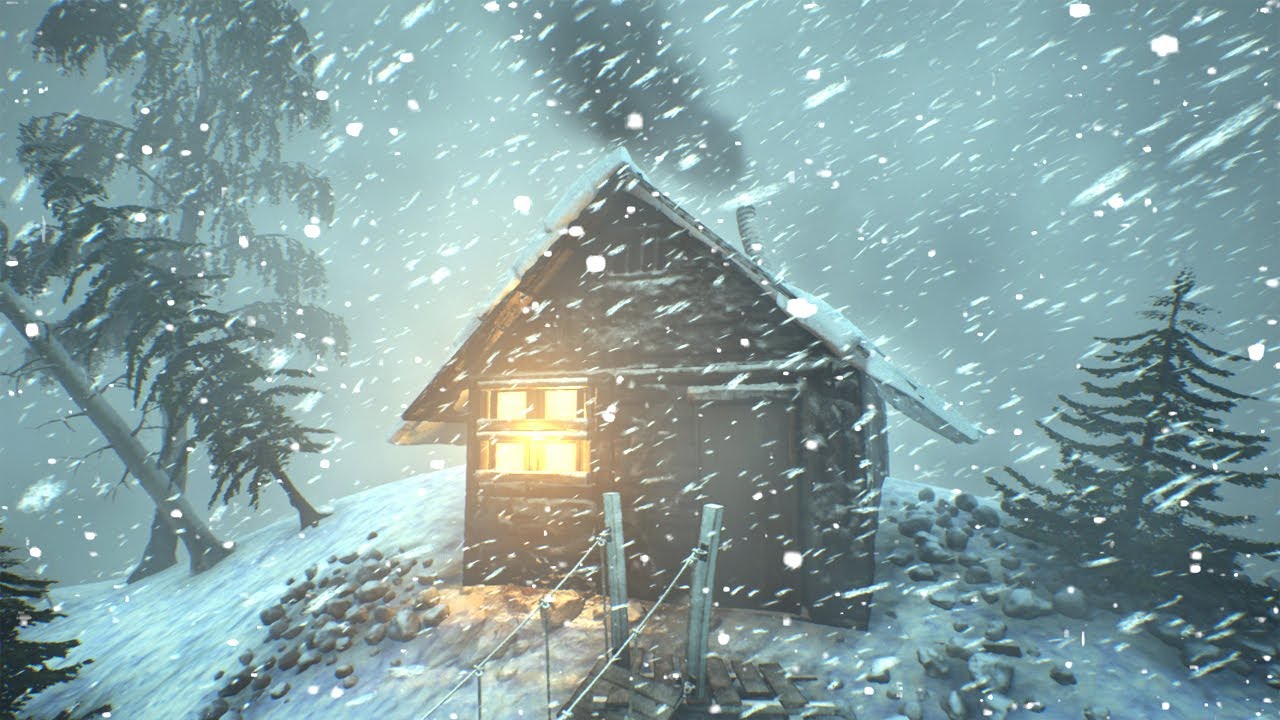 Frozen Horizon with Endless Snowfall, Low Winter Winds & Deep White Noise for Sleep