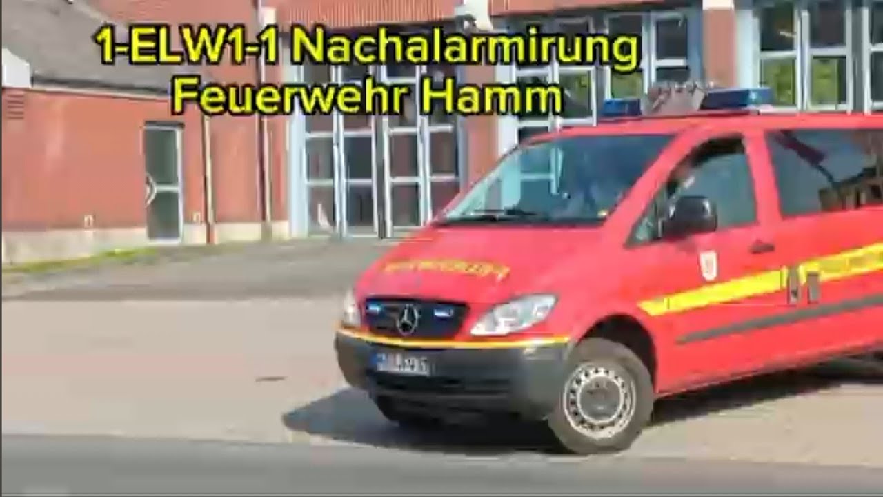 1-ELW-1-1 Nachalarmirung zum Einsatz Feuerwehr Hamm Einsatz Fahrten Hamm