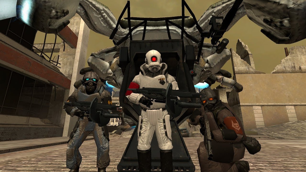 Garrys mod в steam .Working Combine Dropship NPCs