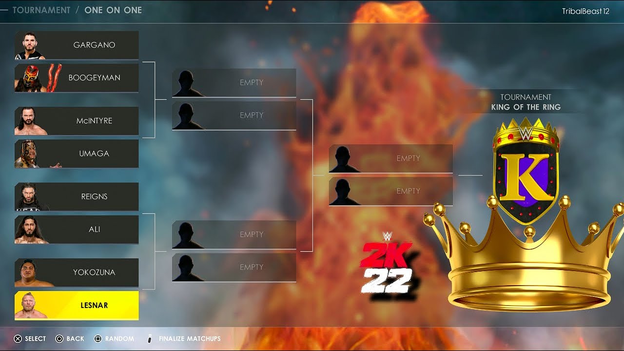 WWE 2K22 LIVE STREAM - KING OF THE RING TOURNAMENT