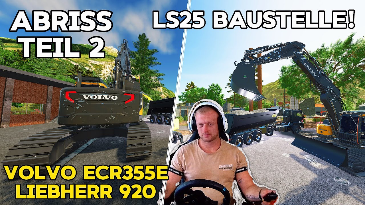 Zwei Bagger. Kein Erbarmen. Die Halle fällt! 💣 | LS25 Abriss mit Volvo & Liebherr