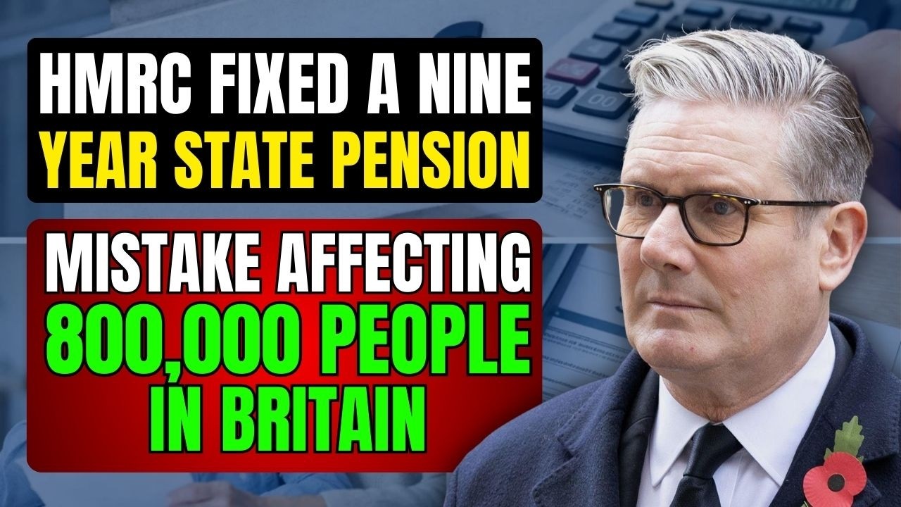 HMRC fixed a nine-year state pension mistake affecting 800,000 people in Britain