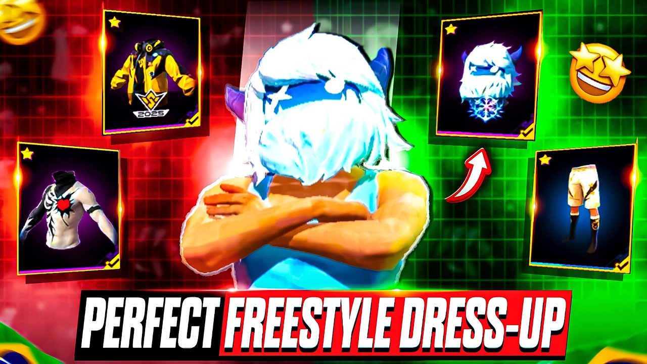 I FOUND WORLD BEST 🇧🇷 FREESTYLE DRESS COMBINATION|NO TOP UP YETI BUNDLE DRESS UP|GURUBHAI FF 🔥