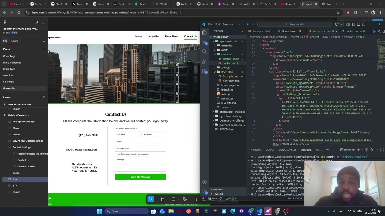 Becoming a Frontend Developer From Zero — Day 16 | Apartment Multi-Page Website