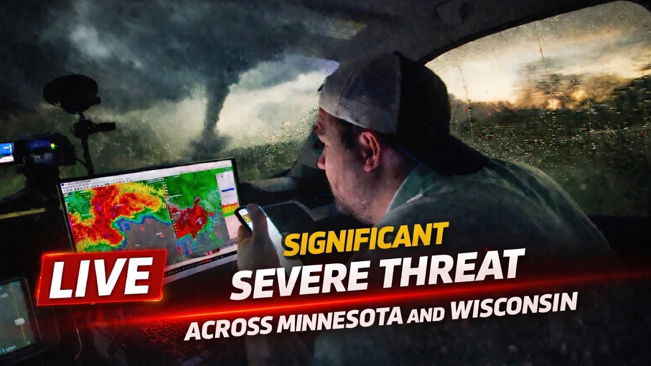 🔴LIVE Storm Chasing - Significant Tornado Threat - Minnesota, Iowa, & Wisconsin