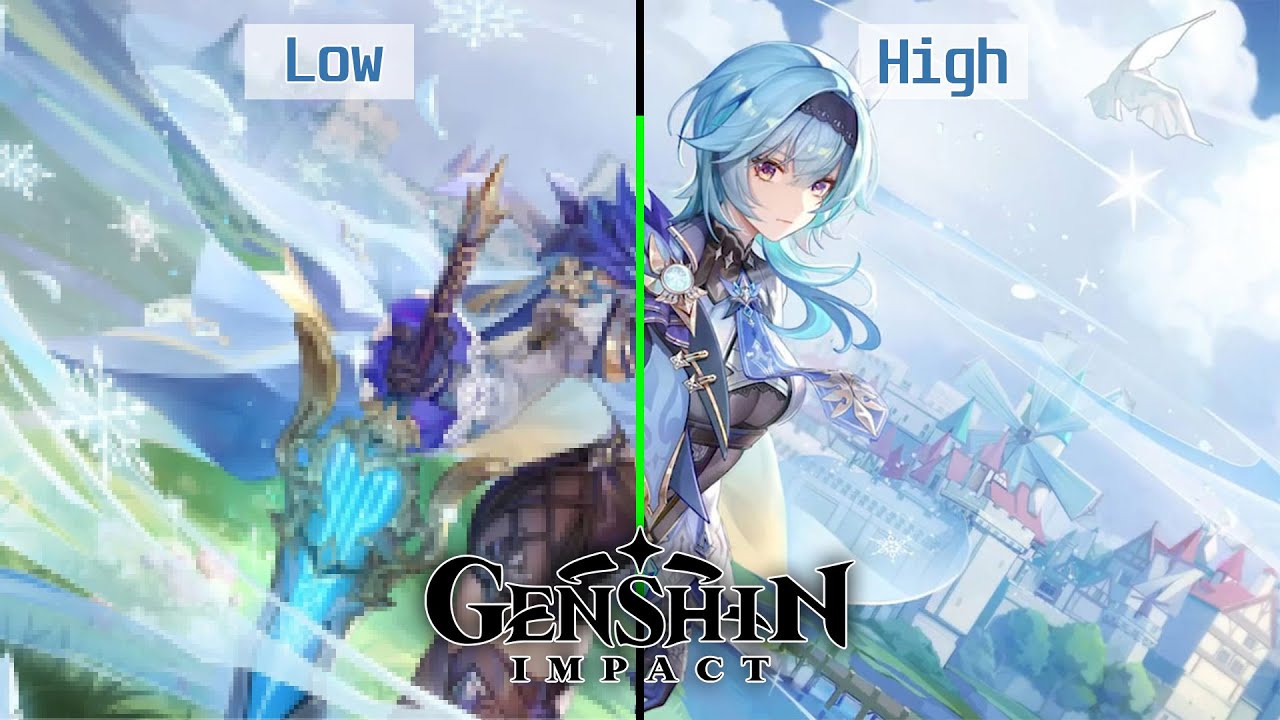 Genshin Impact 1.5 (PC) - Graphics Comparison - Low vs High