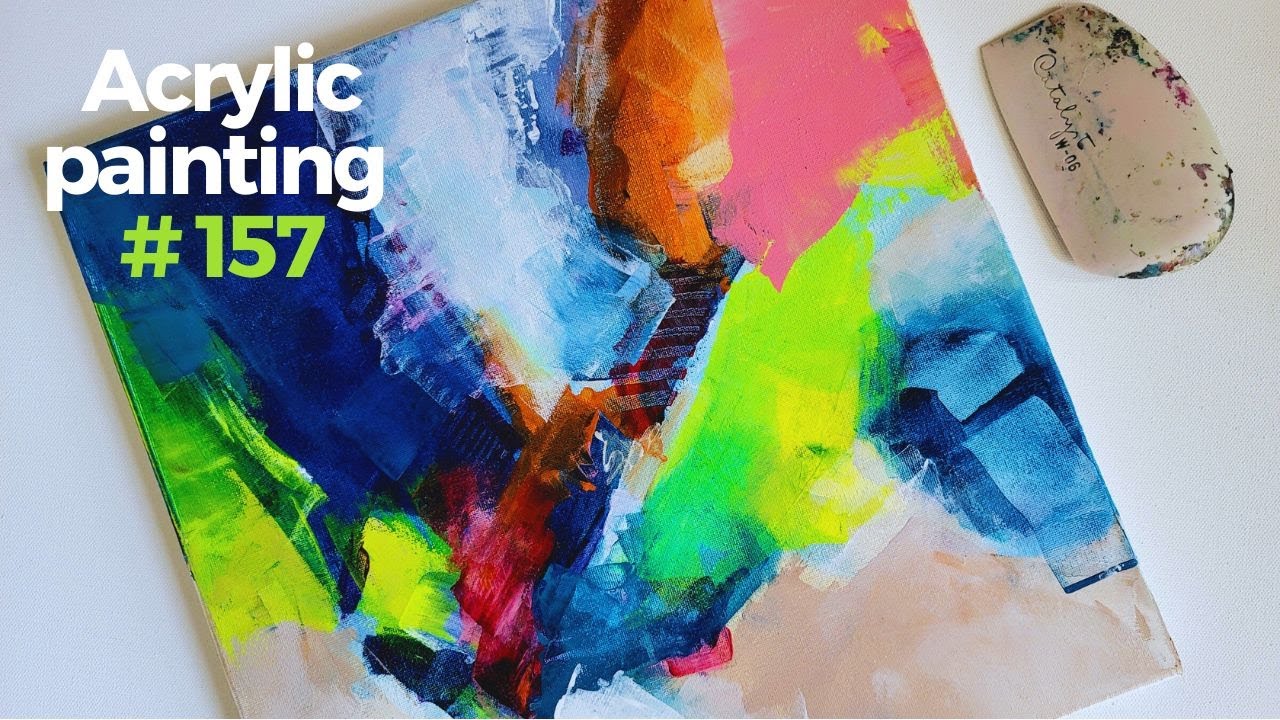 Painting with Catalyst Wedge 🎨 HOW to build layers: Abstract Acrylic Techniques 