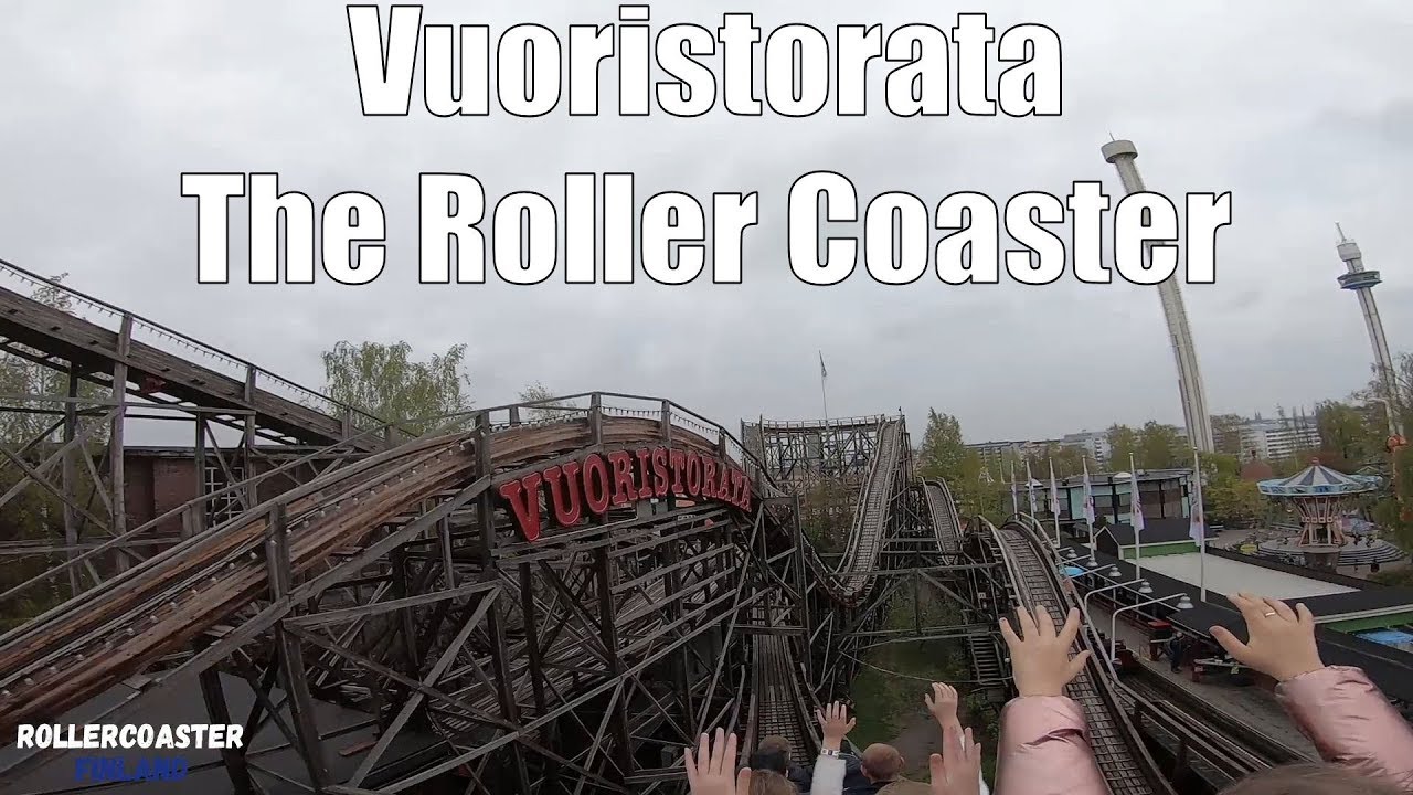 The Classic Wooden Roller Coaster (Vuoristorata) of Linnanm&auml;ki spring 2019