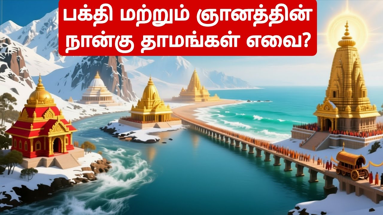பக்தியின் நான்கு தாமங்கள் மற்றும் ஞானத்தின் நான்கு தாமங்கள் எவை?