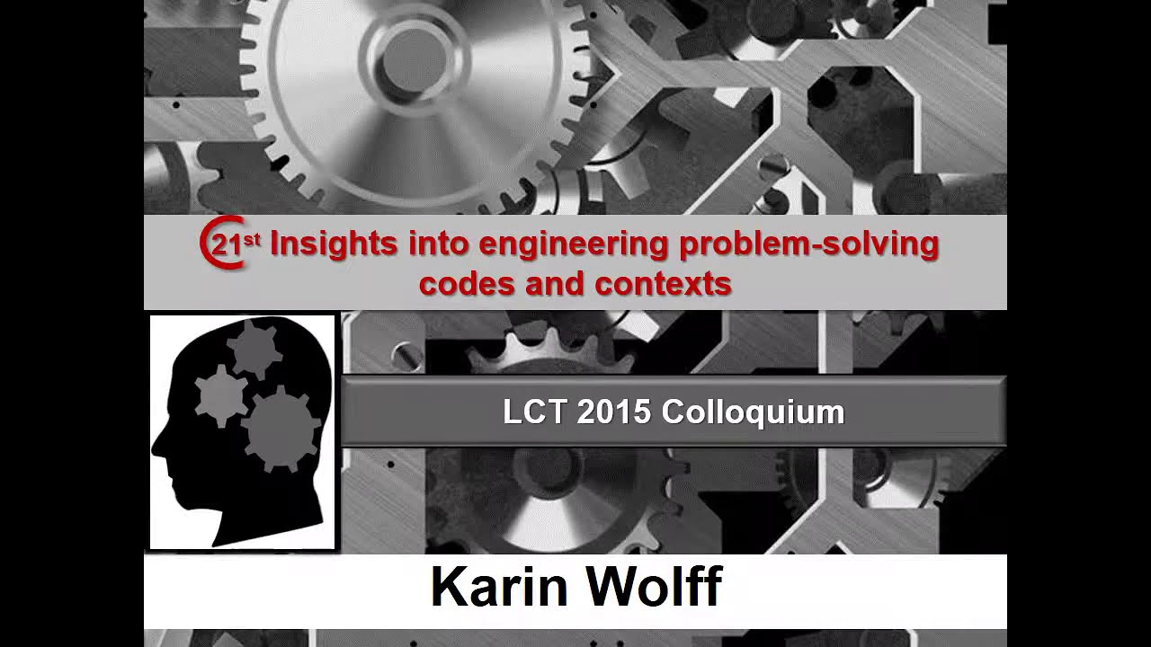 2015 &ndash; Karin Wolff &ndash; Insights into engineering problem-solving