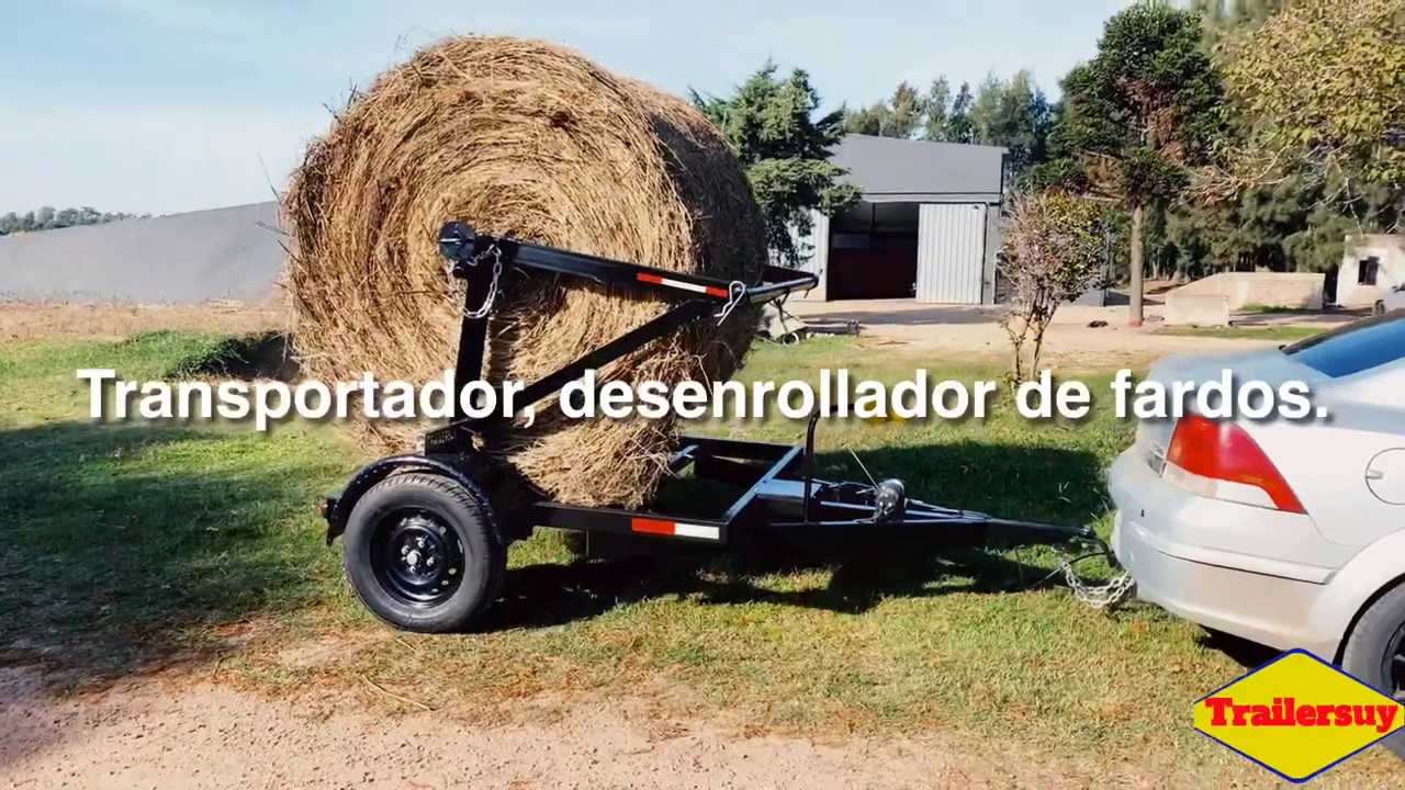 Remolque Trailer fardero - transportador y desenrollador de fardos de heno / TRAILERSUY