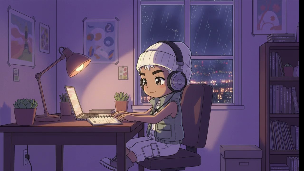☕️ cozy nights & rainy streets // lofi midnight chapters ⛈️