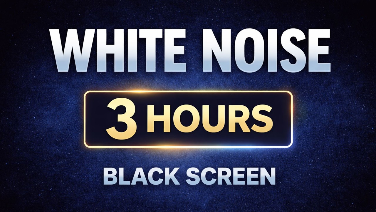 White Noise 3 Hours – Relaxing Background Noise | Black Screen