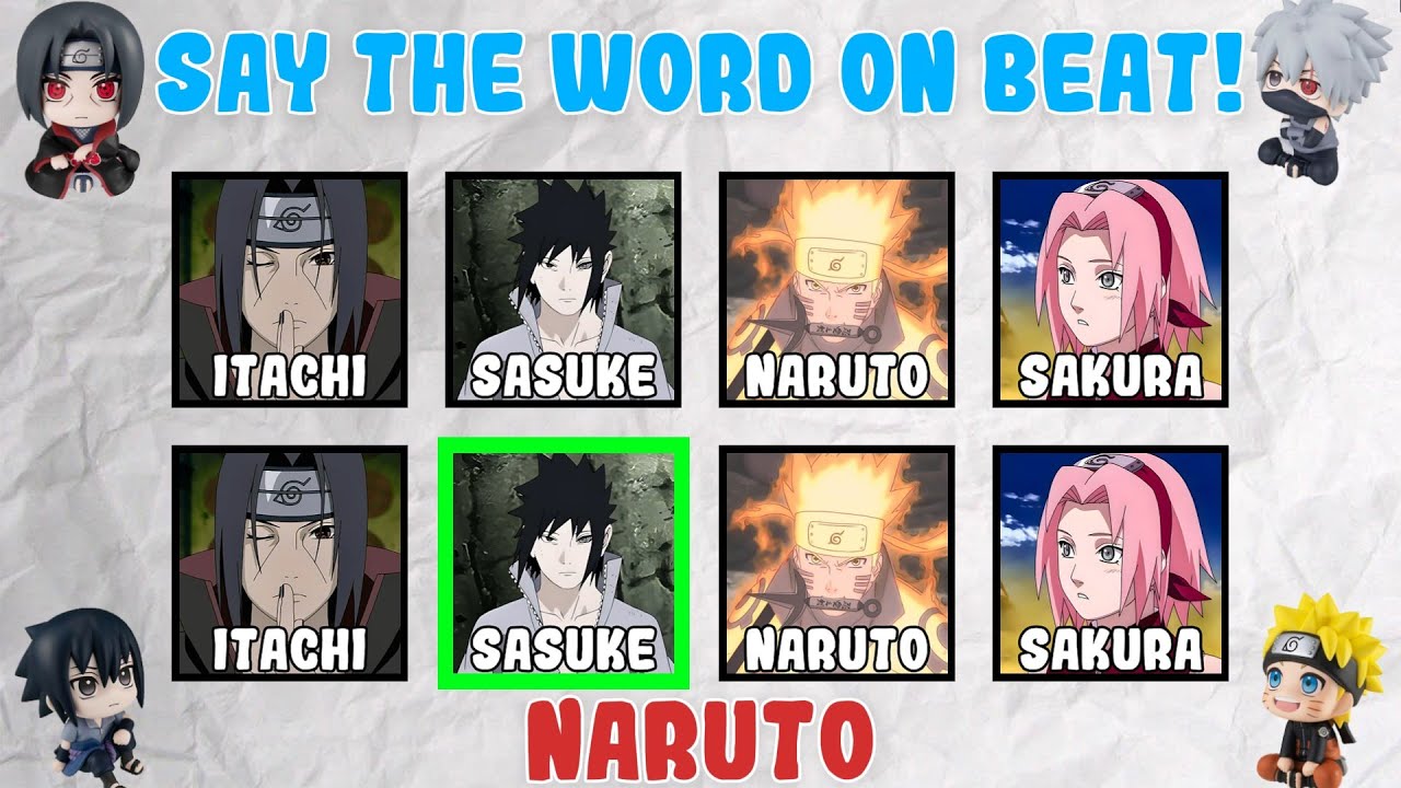 SAY The WORD On BEAT 🦊 NARUTO Edition | Easy🌱 → Extreme🔴