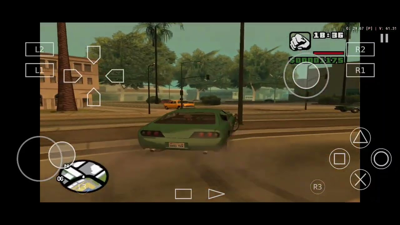 GTA San Andreas phone gameplay aethersx2 emulator 