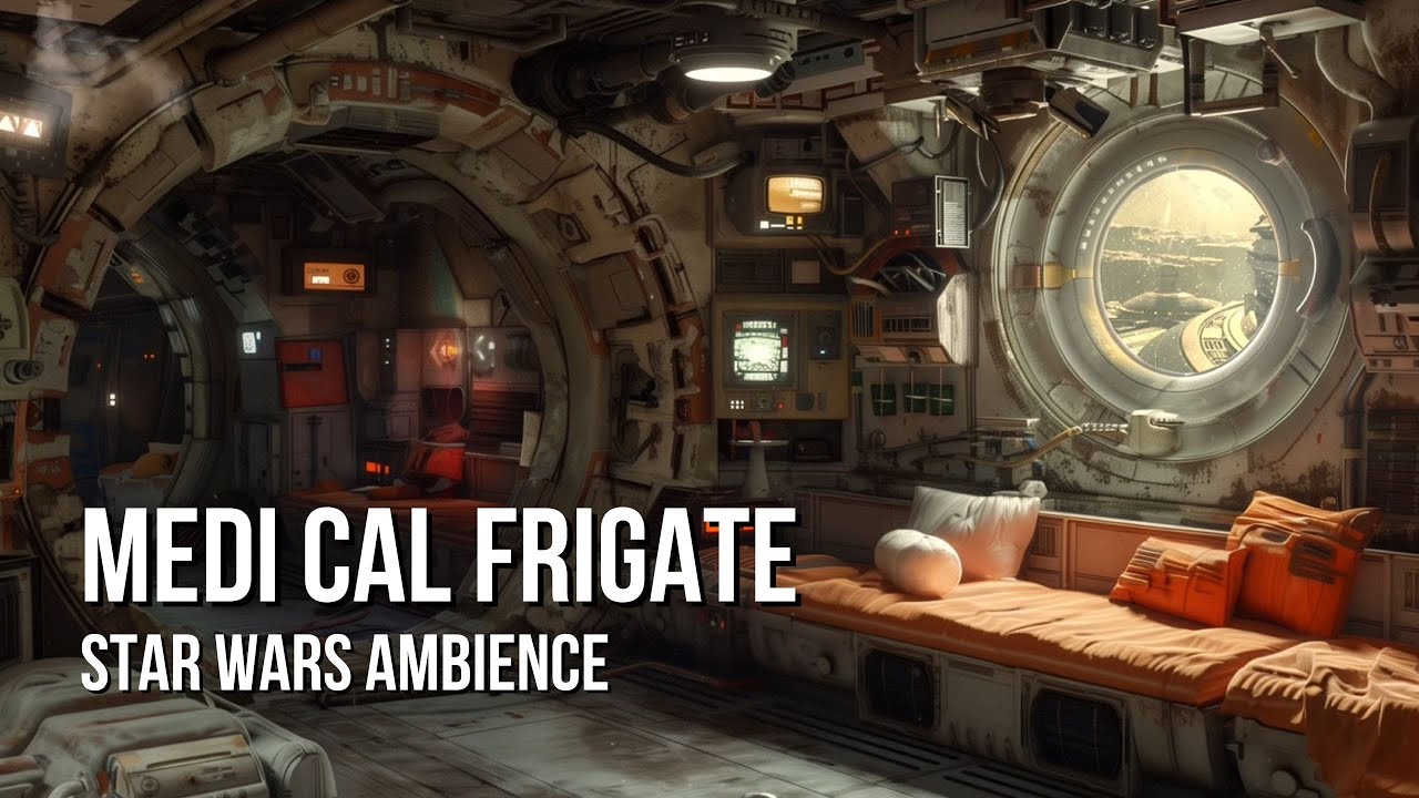 Rebel Medical Frigate | Star Wars Ambience | Ship Ambience, Quiet Chatter, No Music
