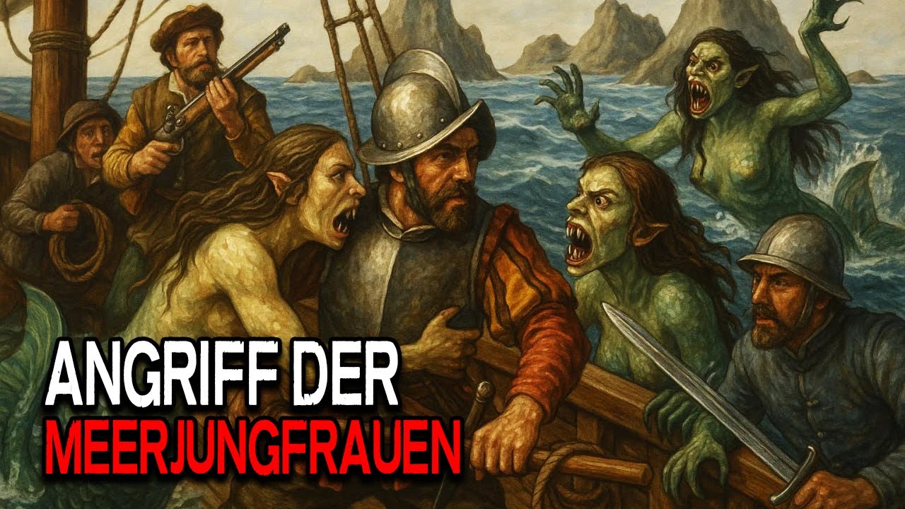 Im Jahr 1521 Wurden Spanische Seeleute Von Meerjungfrauen Nahe Der Kanarischen Inseln Angegriffen
