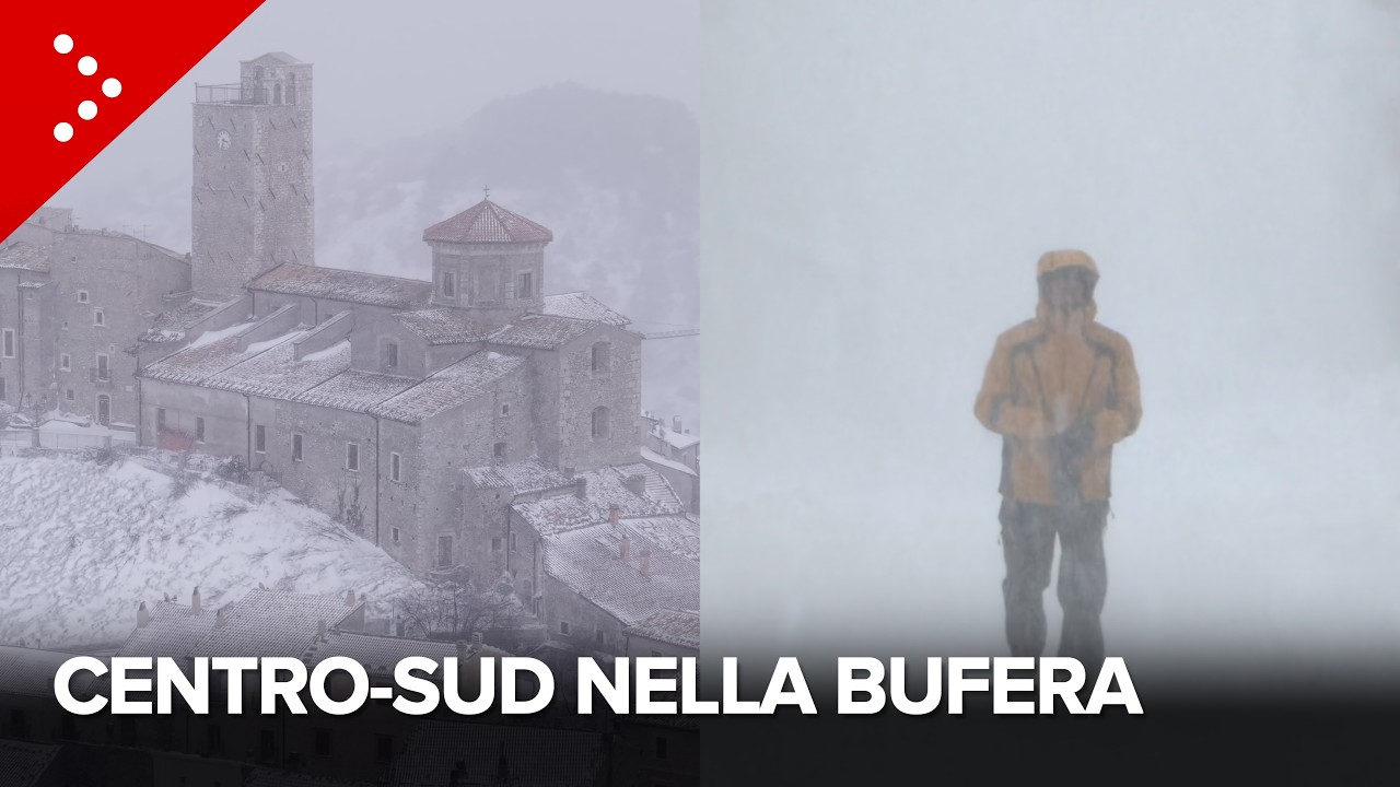 Bufere di neve al centro-sud. Raffiche di vento a Castel Del Monte e Capracotta: 