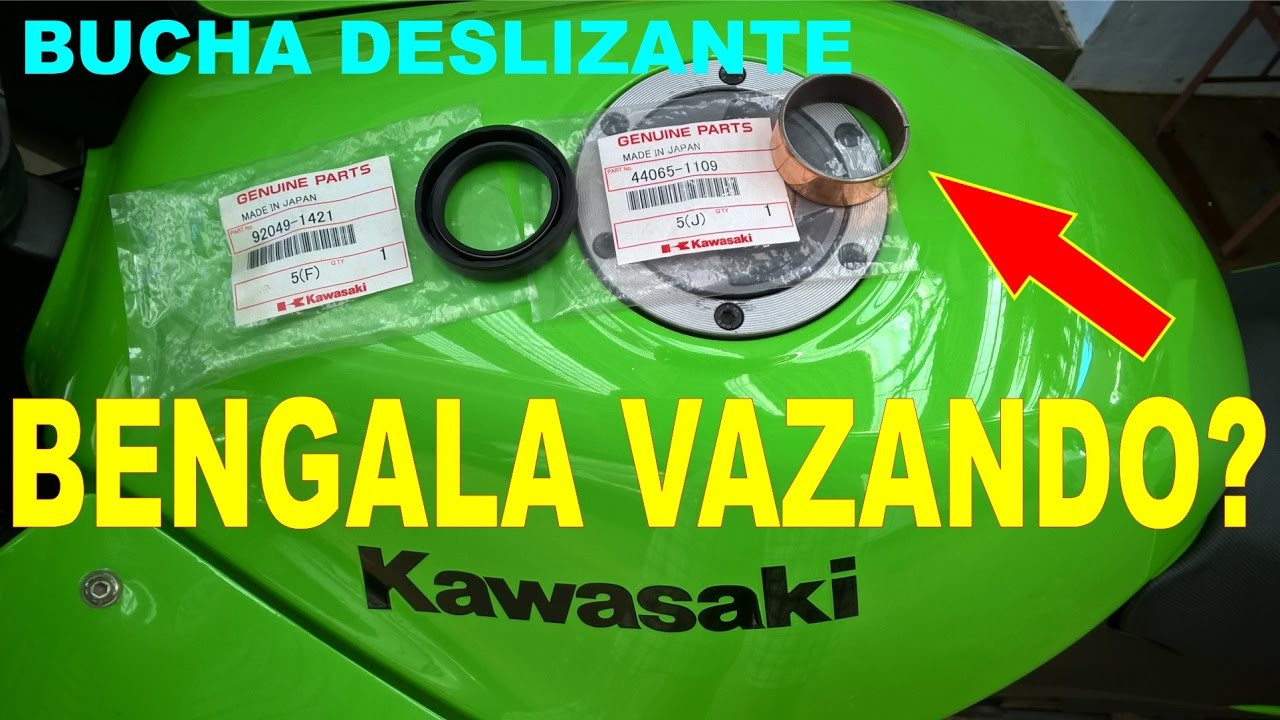 Como trocar retentor bucha bengala kawasaki ninja 250
