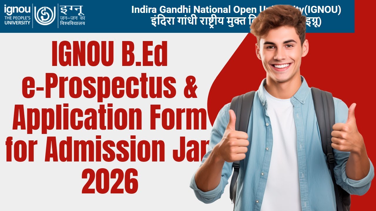 IGNOU B.Ed Admission Guidelines 2026
