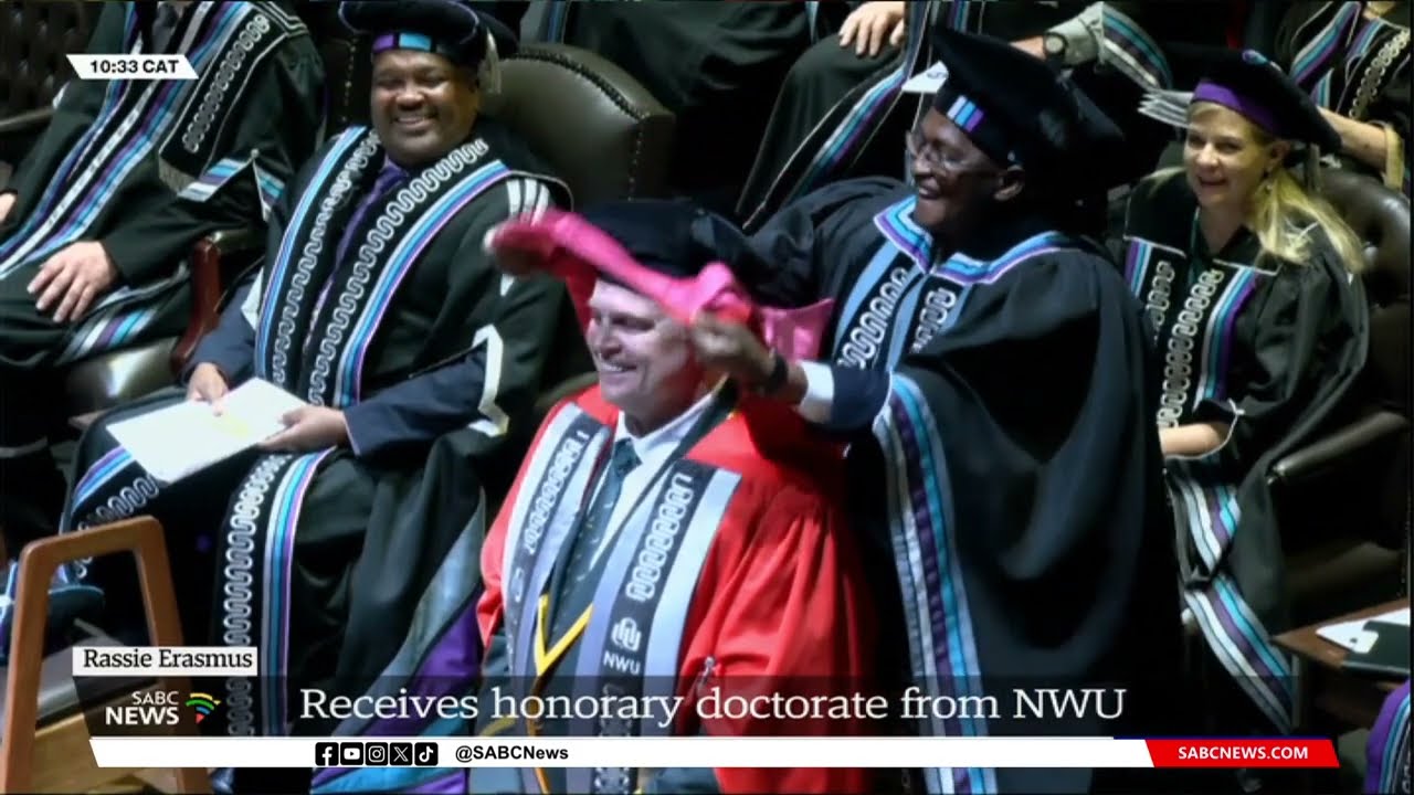 Rassie Erasmus | Springbok coach receives honorary doctorate from NWU