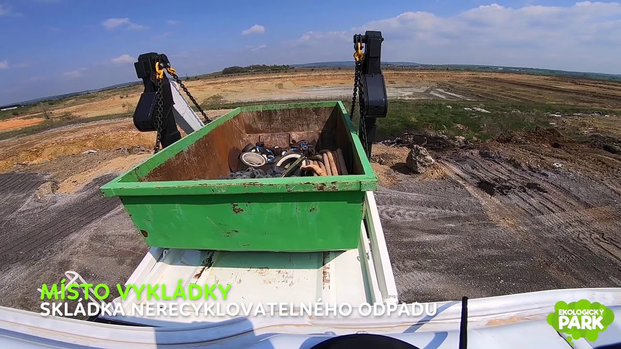 Přeprava odpadu ve vanovém kontejneru