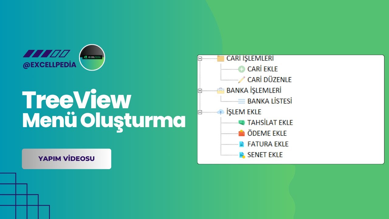 VBA Userform - TreeView Menü Oluşturma
