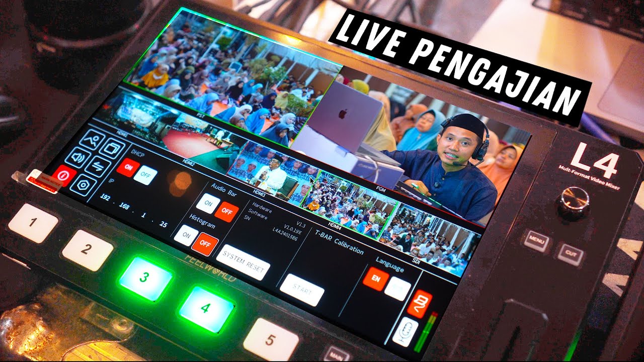SWITCHER Live 5 Kamera ✅✅ Layar GEDE !!! SDI HDMI Streaming Event Konser Pengajian - Feelworld L4