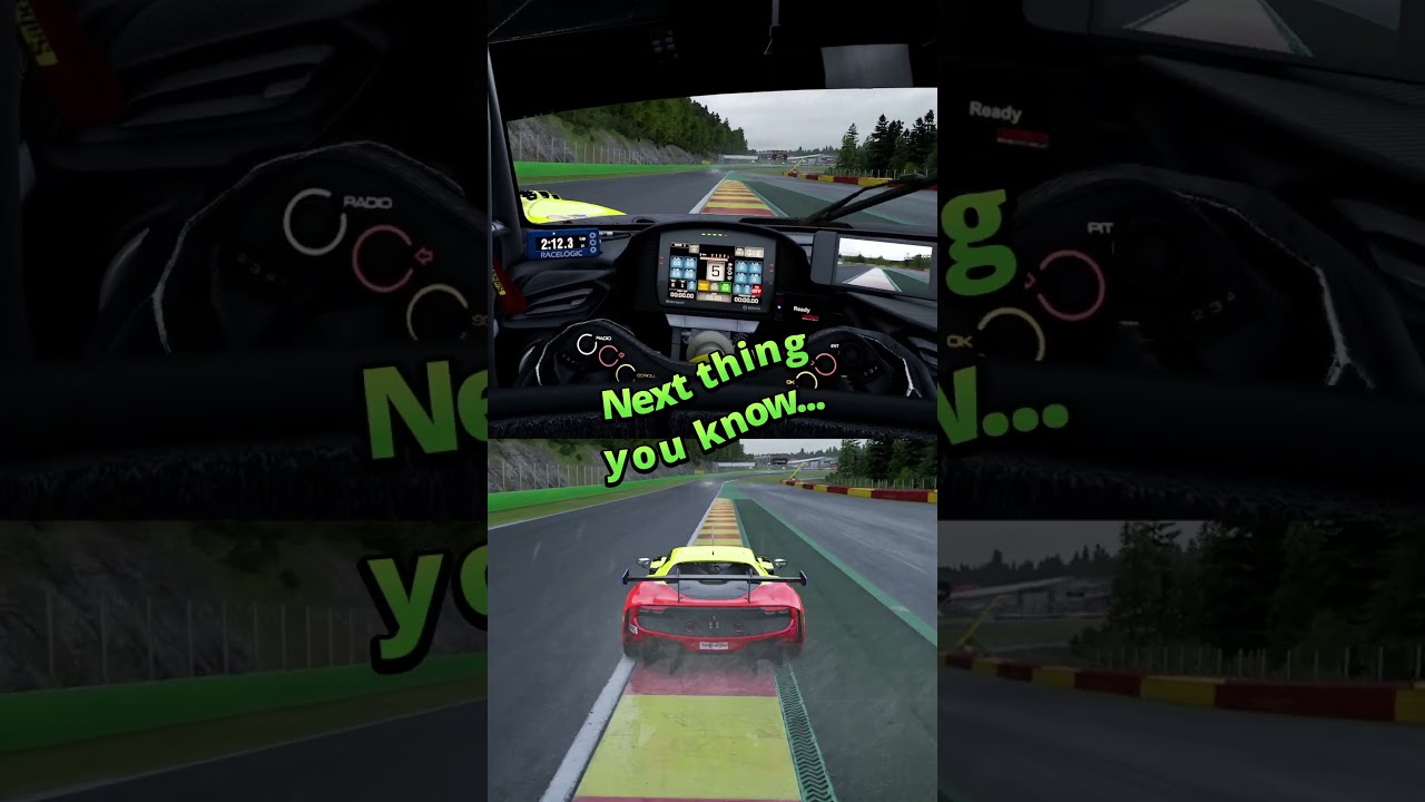 SPA  in the rain   Catch and recovery #curmudgeon #shorts #simracing #spa