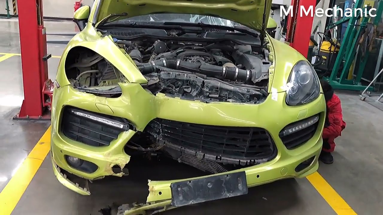 Восстановление Porsche Cayenne GTS после аварии.