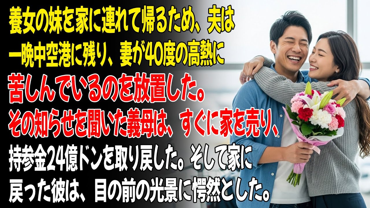 ❤️夫は、私が熱に苦しんでいるのを放置し、空港へ愛人を迎えに行った。その知らせを聞いた母は、すぐにある行動に出し、彼はその場で凍りついた。...😡ㅣ黄昏恋ㅣ老後の物語ㅣ再婚
