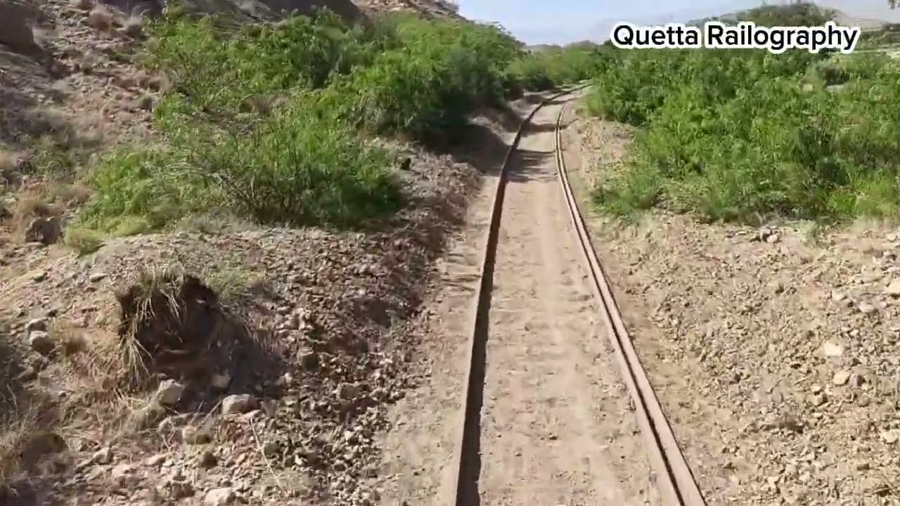 Beauty of Balochistan Trial train at Sibi - Harnai railway line @QuettaRailography