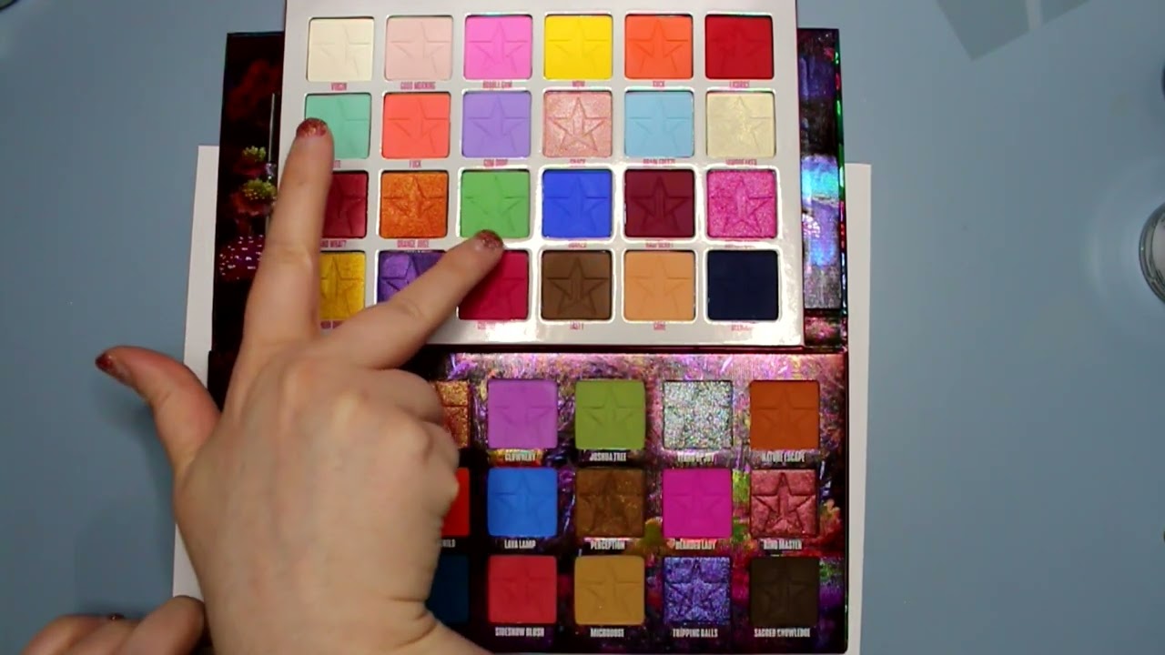 Jeffree Star Jawbreaker VS Psychadelic Circus Palette Comparison
