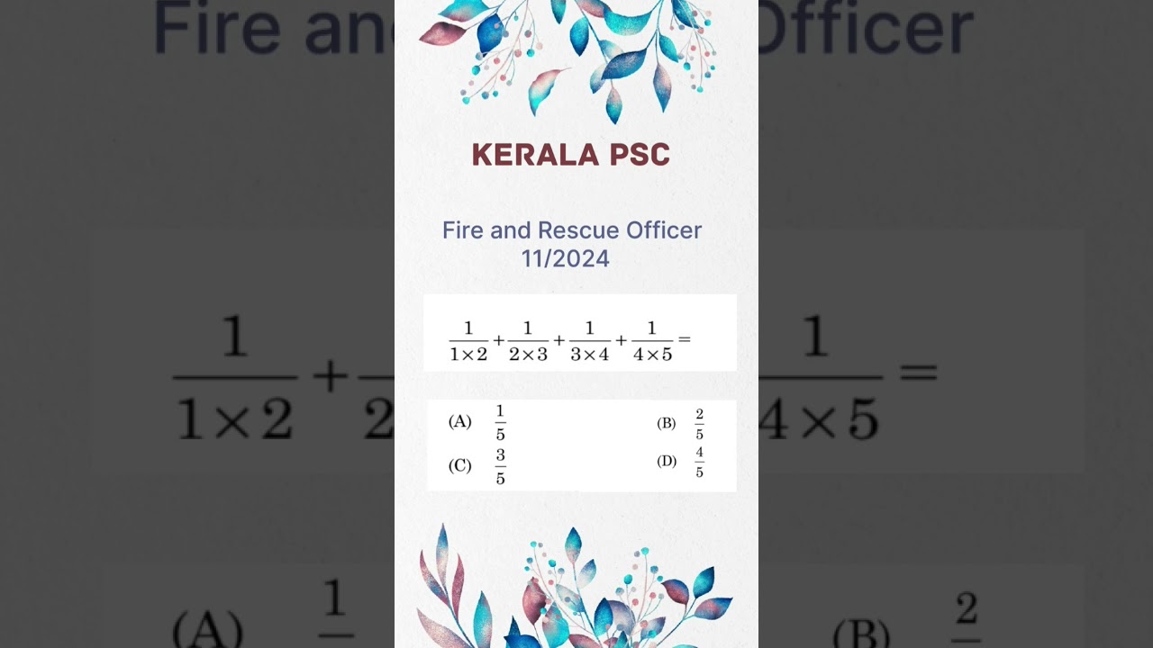 Kerala Psc 2024 Q2 | Fire and Rescue Officer #keralpsc  #keralapscexam