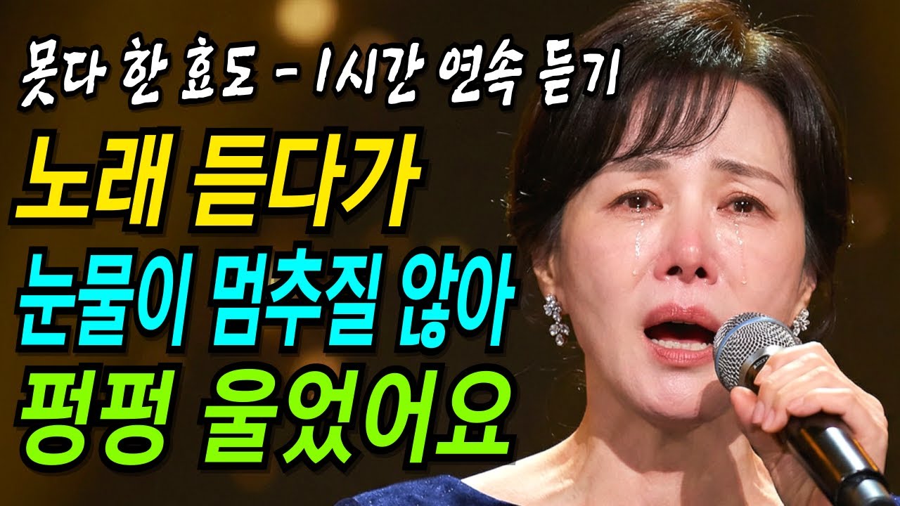 못다 한 효도｜눈물이 멈추질 않아… 1시간 연속 듣기ㅣ감성트로트