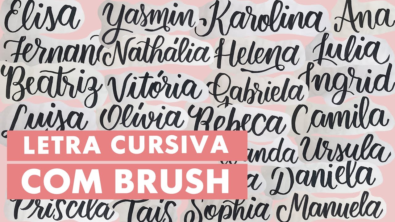 ESCREVENDO NOMES DE A A Z COM BRUSH PEN | Marina Viabone