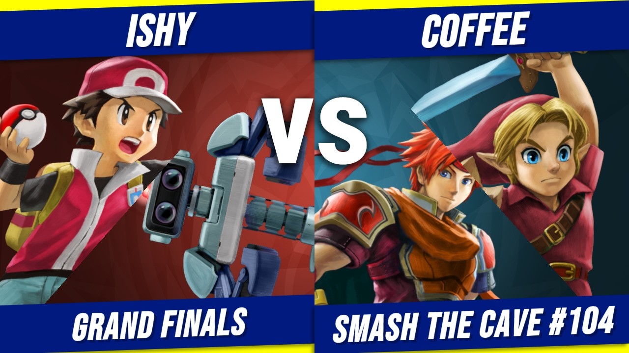 ishy (ROB, Pokemon Trainer) vs Coffee (Roy, Young Link) | Smash the Cave #104 - Grand Finals