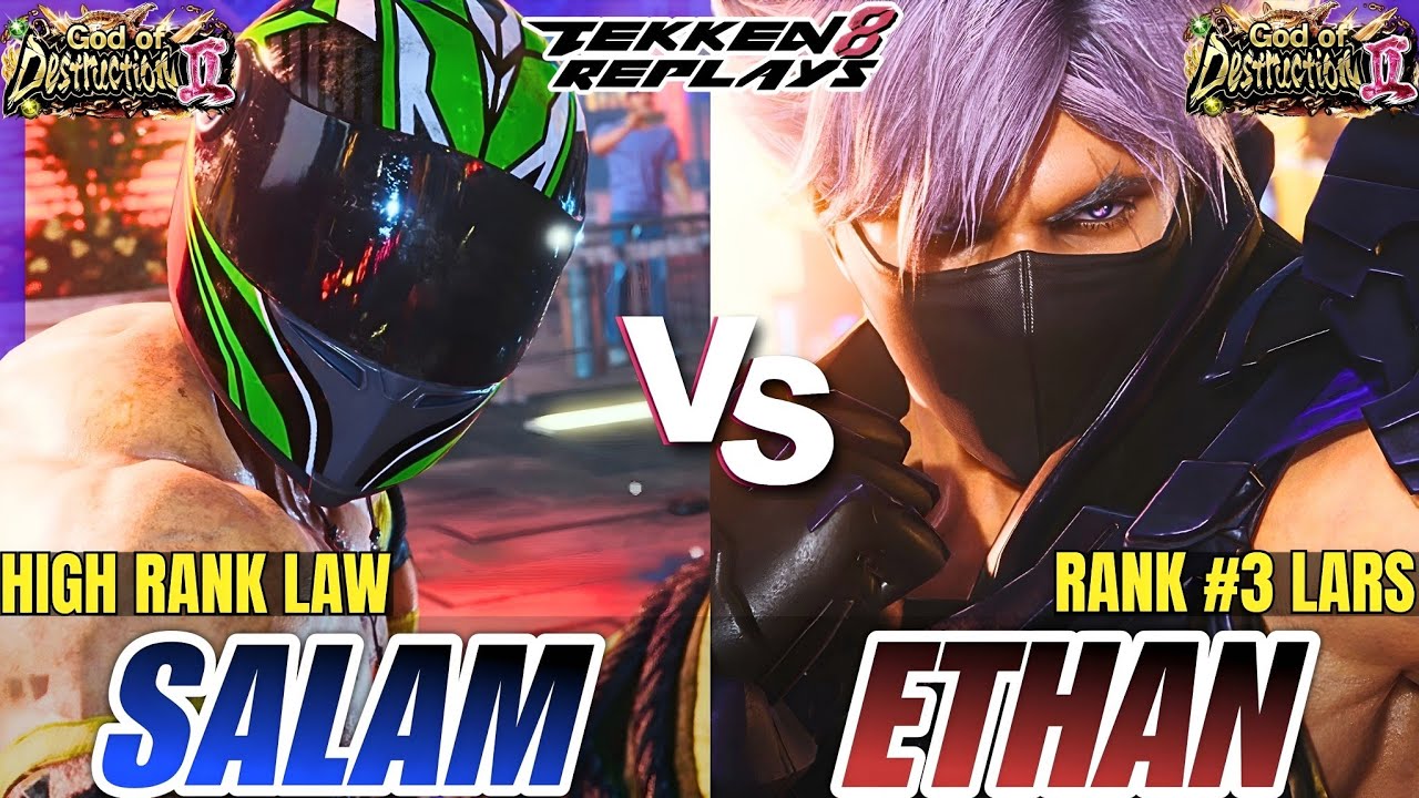 Tekken 8 - Sensei Salam (Law) vs EthanXVI (Lars) - High Level Ranked Match Replay