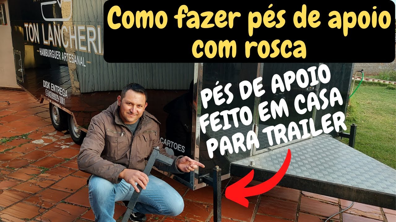 COMO FAZER UM PÉ DE APOIO OU PEDESTAL COM ROSCA PARA TRAILER.