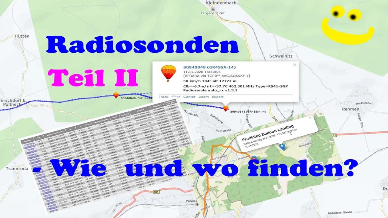Wettersonden Teil 2   - Einführung zum Thema #Radiosonden Startpunkte Flugbahn Landepunkte finden