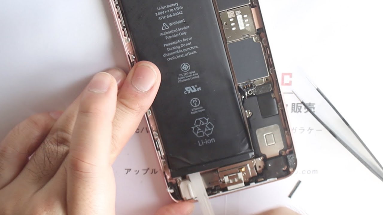 iPhone 6s Plus 新品バッテリー電池交換修理やり方