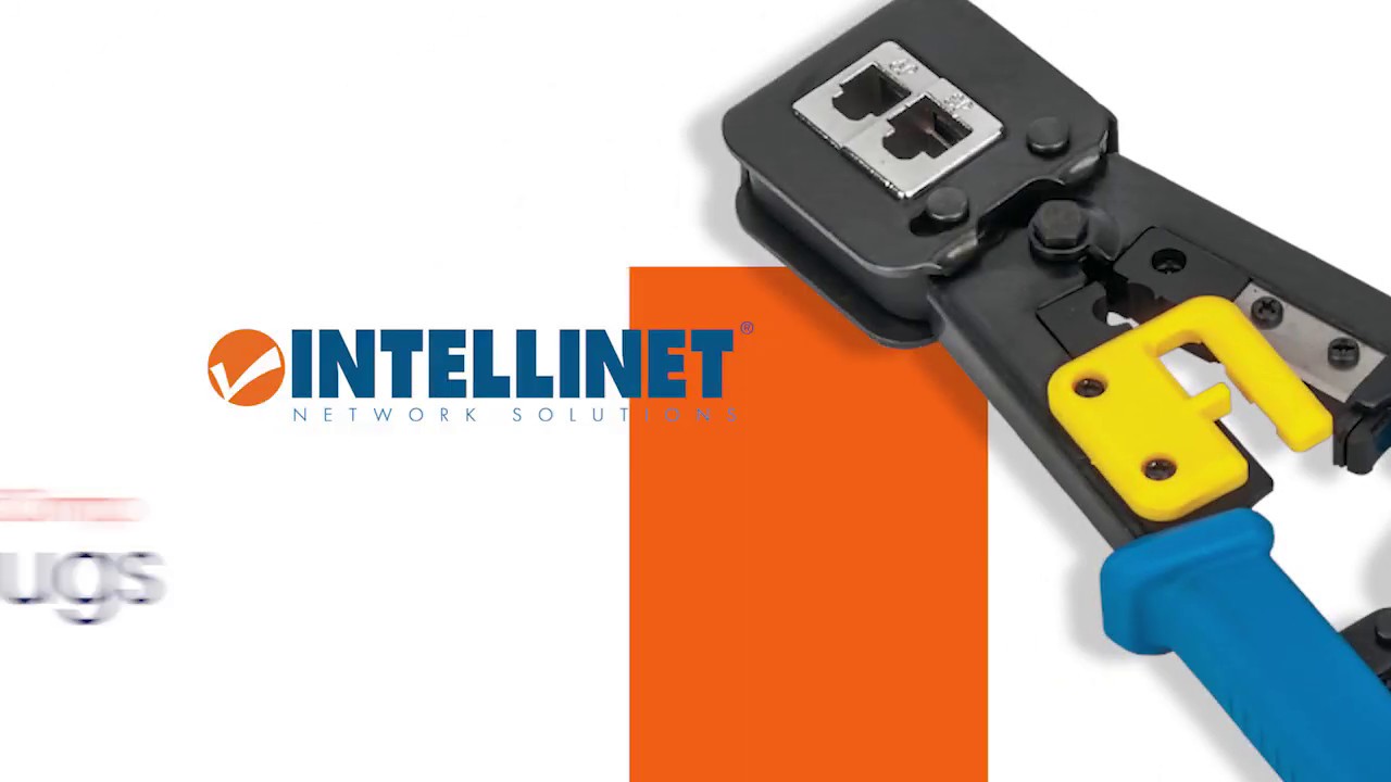 Intellinet Network Solutions FastCrimp RJ45 Modular Plugs & Crimping Tool for Easy Cable Termination