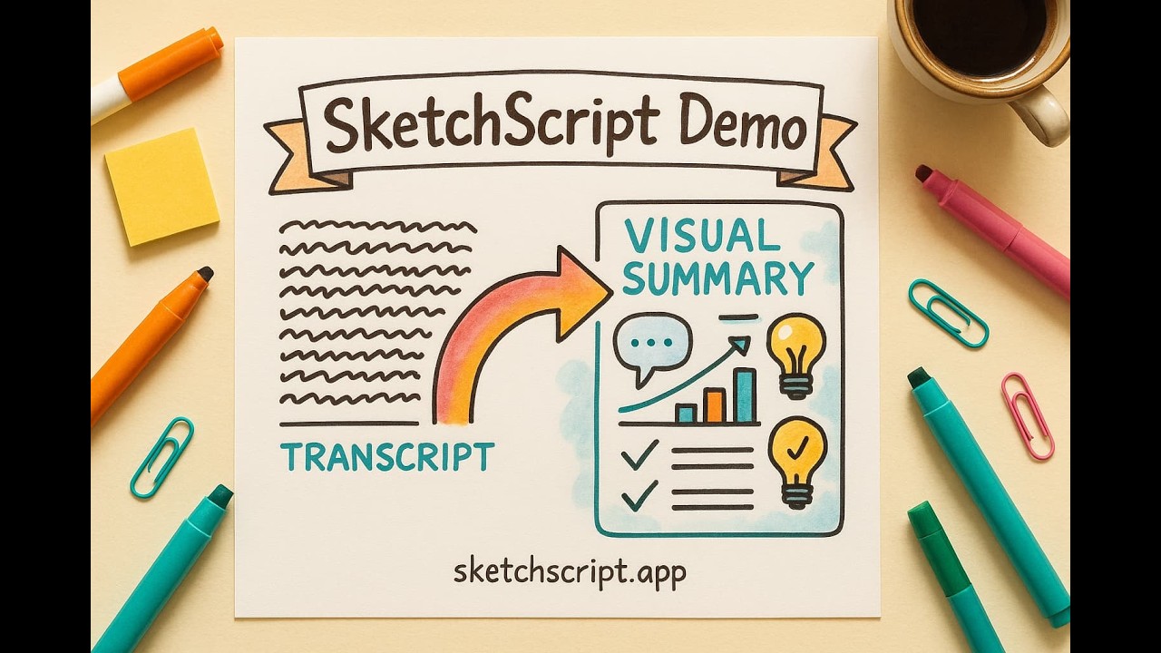 SketchScript Demo — Turn Meeting Transcripts into Visual Sketchnotes